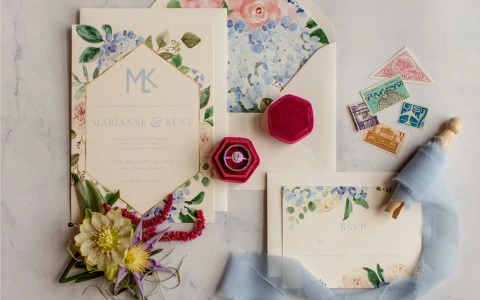 wedding invitations picture with flowers 10