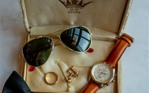male wedding ring with sunglasses and a watch 8