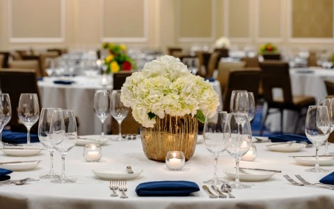 wedding table with cups of wine and some candles 12