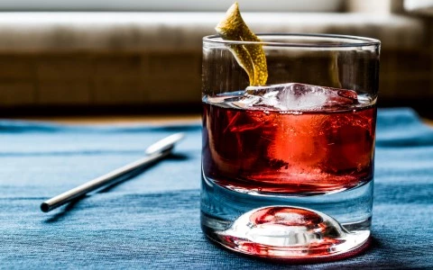 sazerac cocktail on table