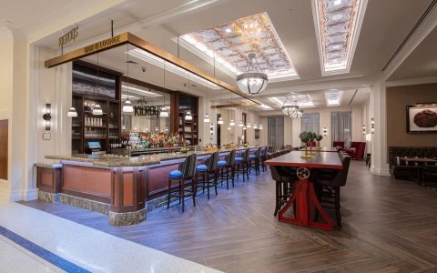 Lounge with bar and social room space 4