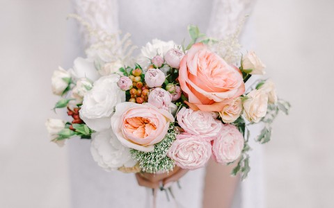 wedding flowers handled by a wife