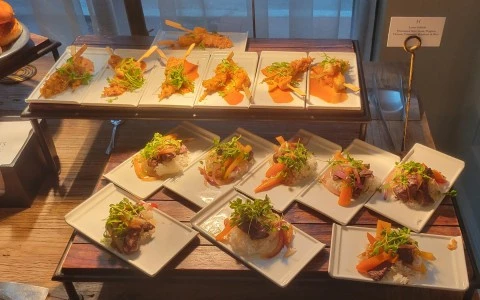a table with plates of food8