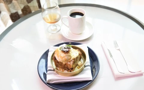 a plate of food and a cup of coffee21