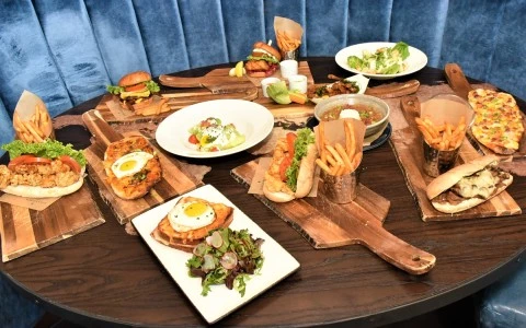 a table with food on it36