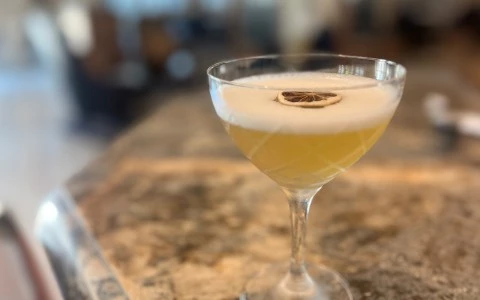 a glass with a lemon slice on top12