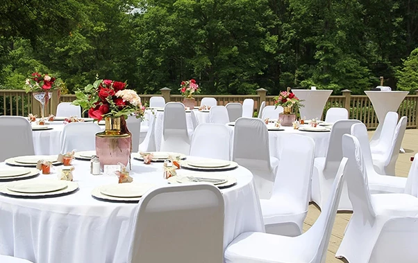 a table set up for a party