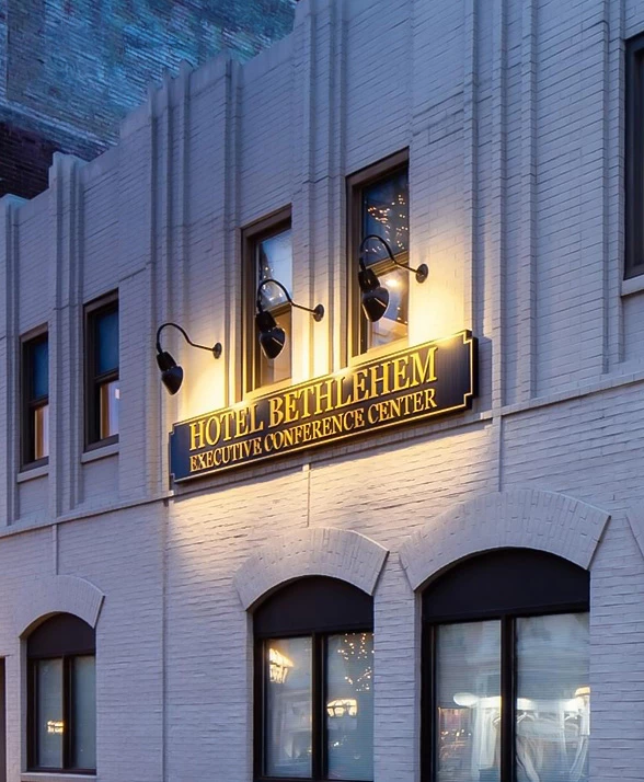 a sign on the side of a building