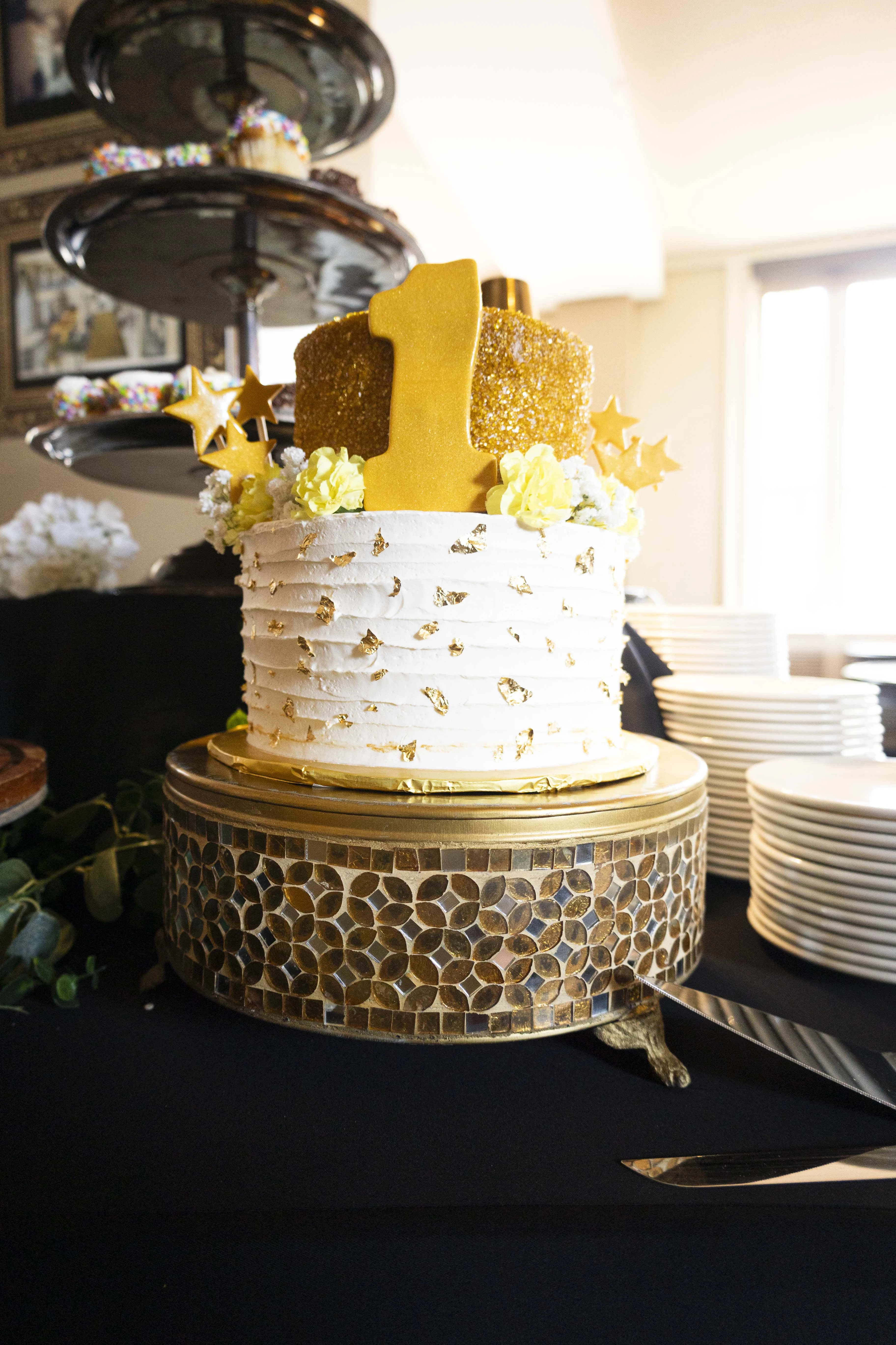 a cake with a number on it