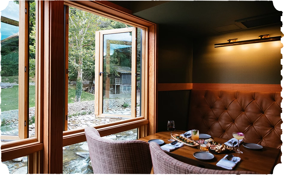 a table with food on it