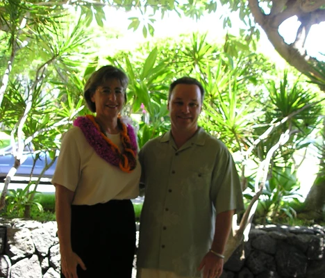 Hogan Hospitality Group CEO Gary Hogan with former Hawaii Governor Linda Lingle
