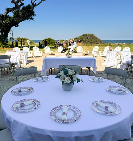 a table set up for a party