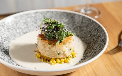 a plate of food on a table
