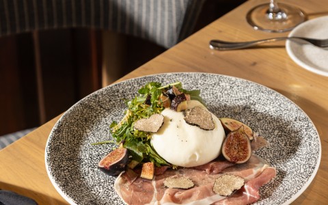 a plate of food on a table