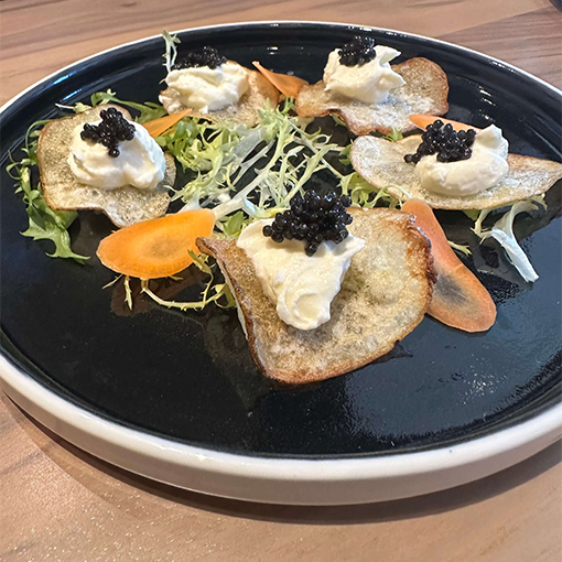 a plate of food on a table