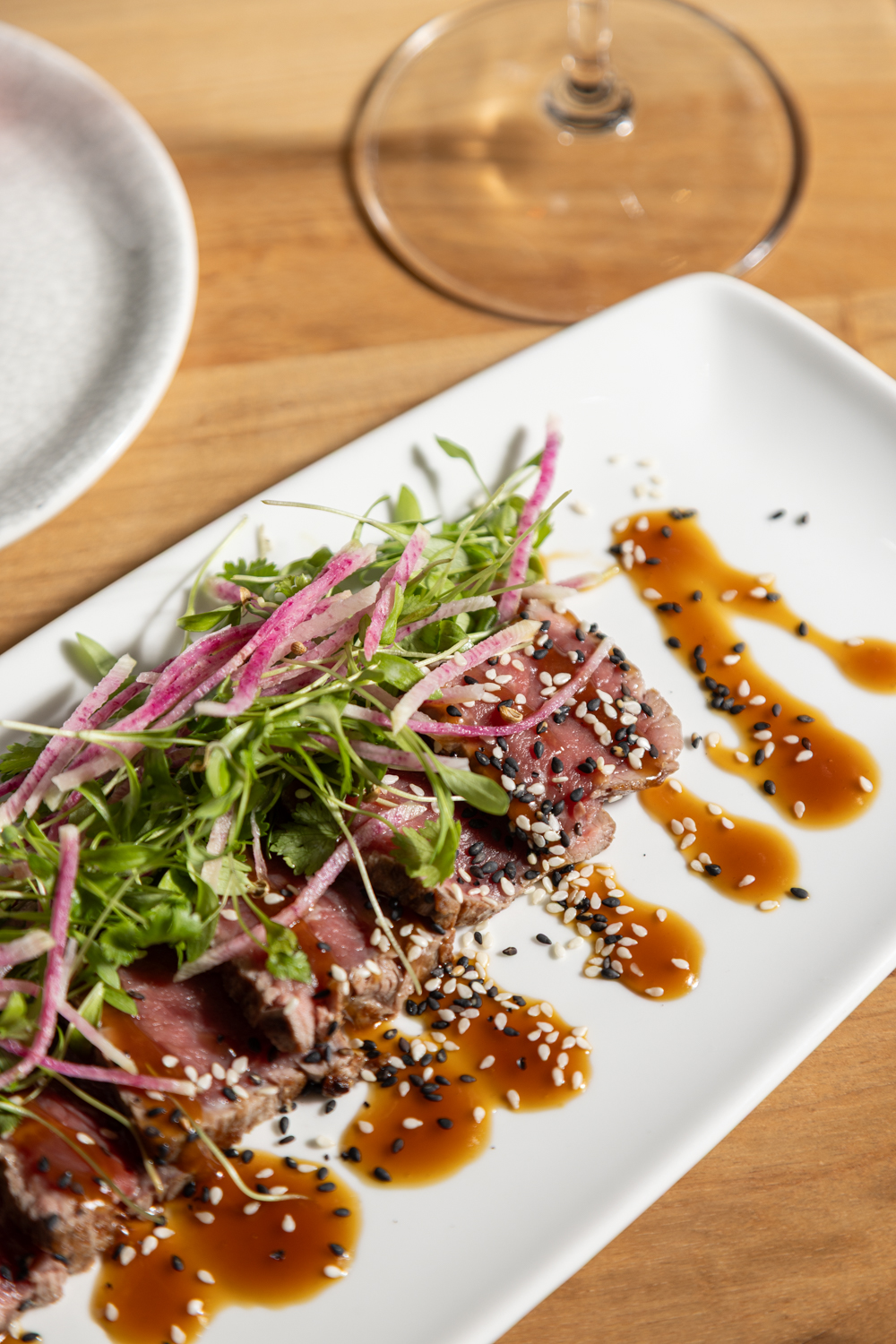 a plate of food on a table