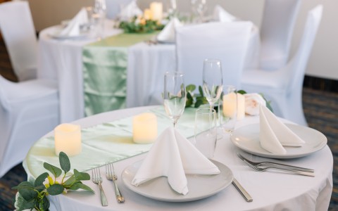 a table set for a party