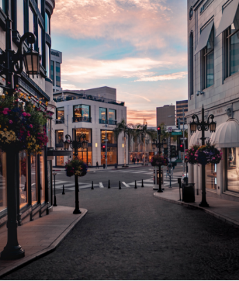 a street with shops and buildings