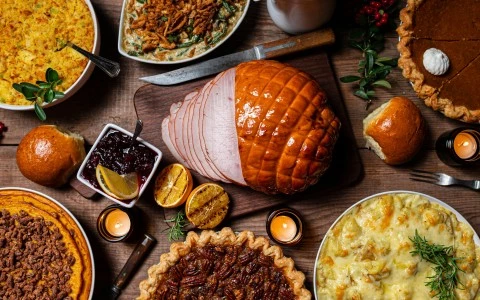 a table full of food
