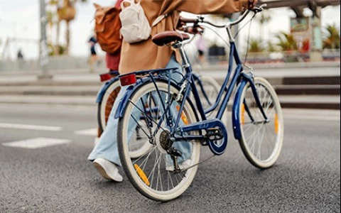 a person on a bicycle