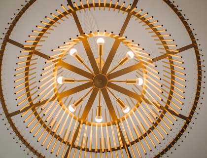 a chandelier with lights