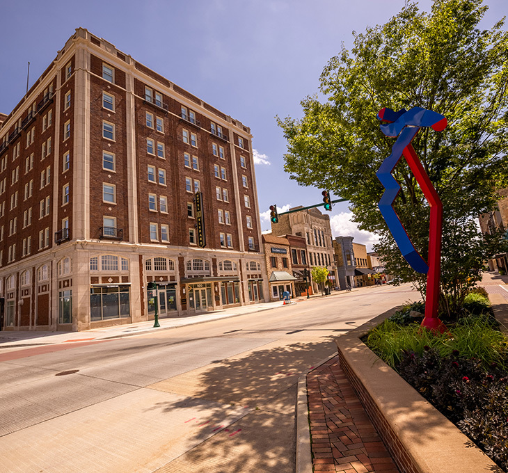 View of a big building on a sunny day