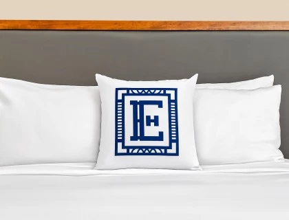 pillow in the bed