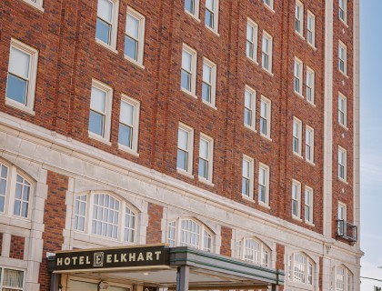 a building with a large brick building