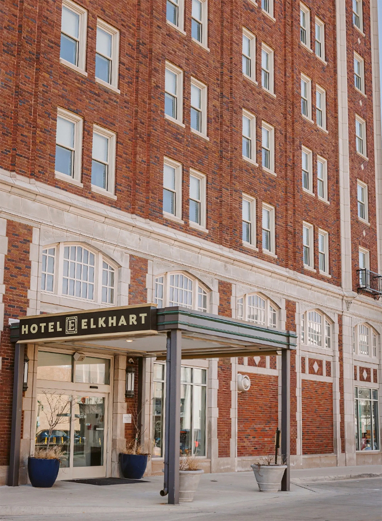 a building with a sign on the front