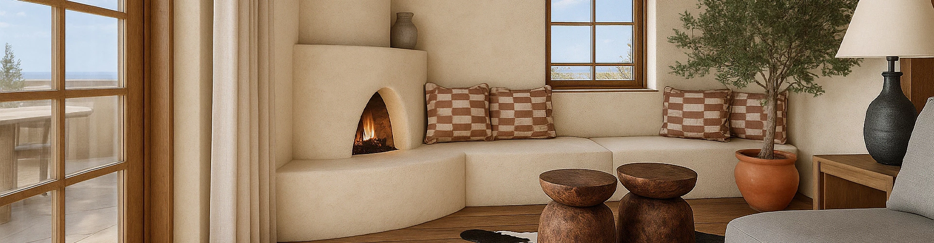 a fireplace in a room