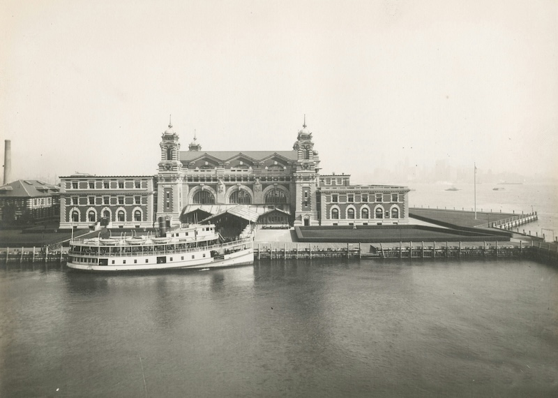 a boat next to a building
