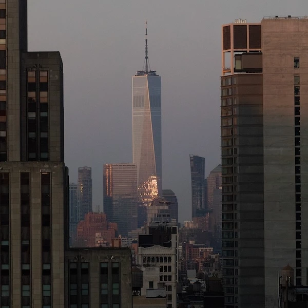 a tall building in a city