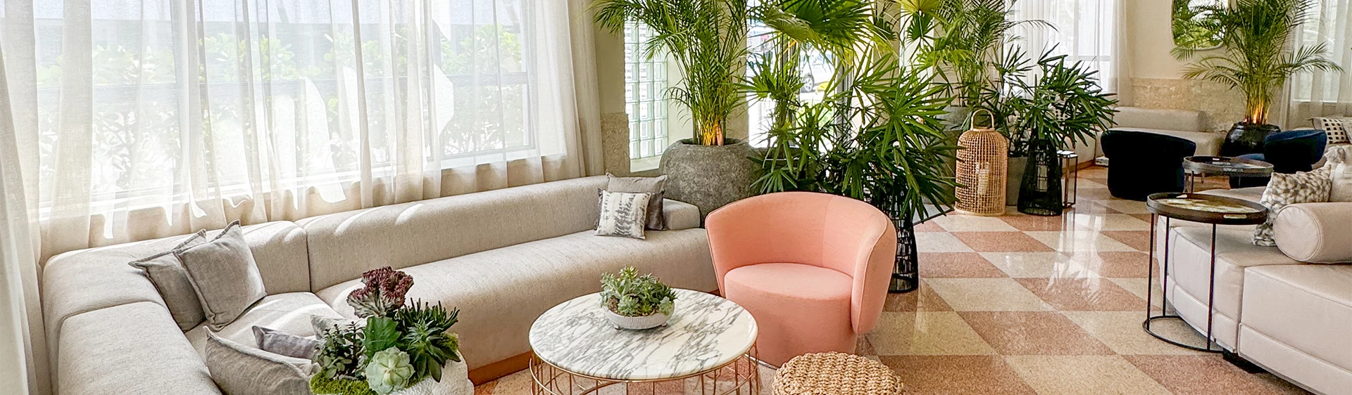 a living room with a couch and a coffee table