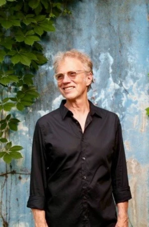 a man in a black shirt