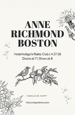 a poster with text and birds on a branch