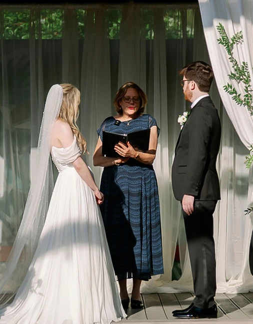 A couple getting married