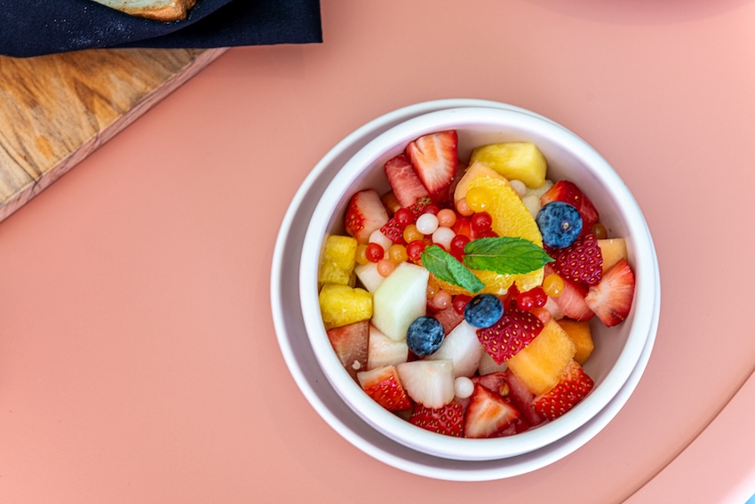 a bowl of fruit salad