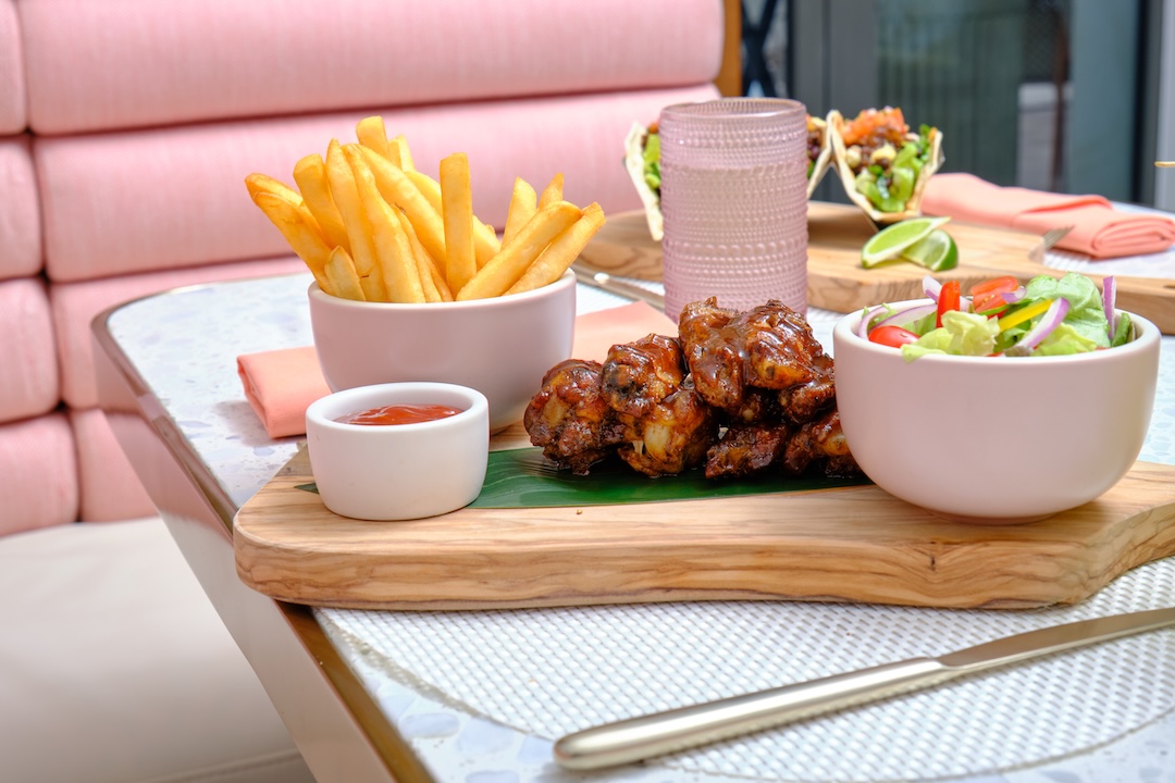 a plate of food on a table