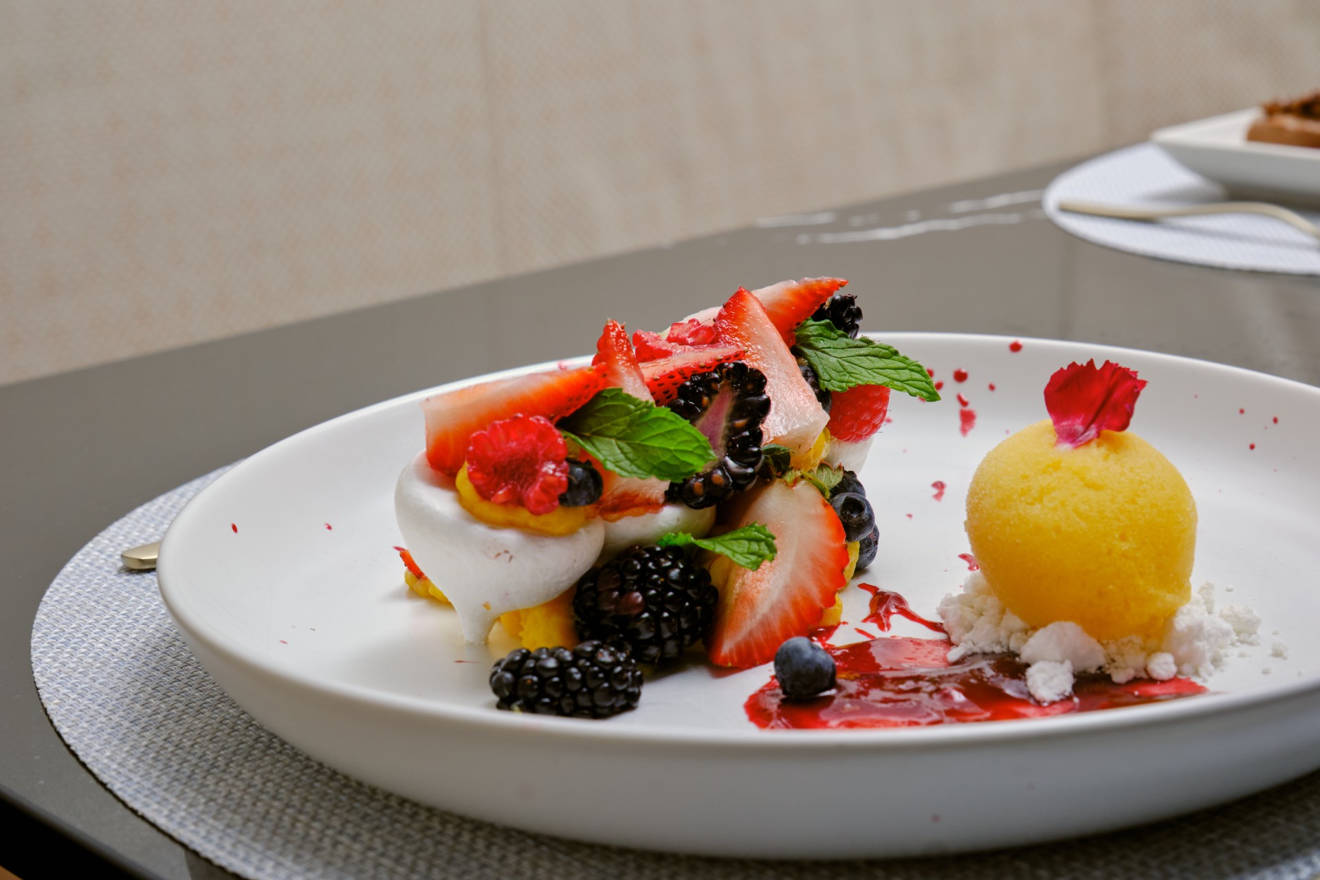 a plate of food on a table