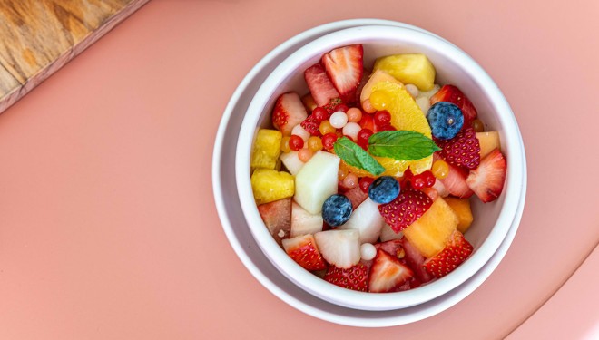 a bowl of fruit salad