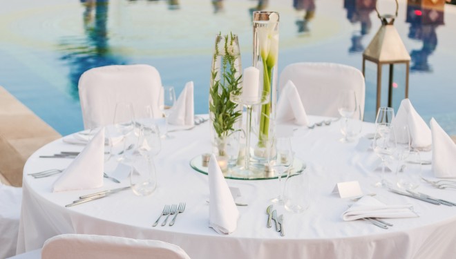 a table set for a dinner party