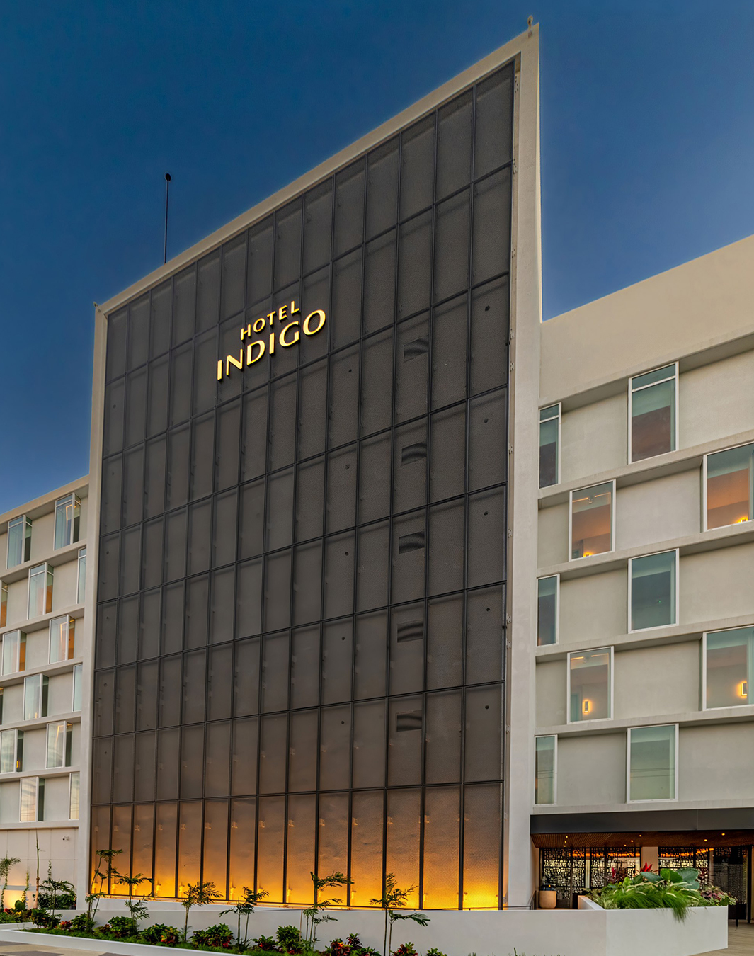 a building with a sign on the side