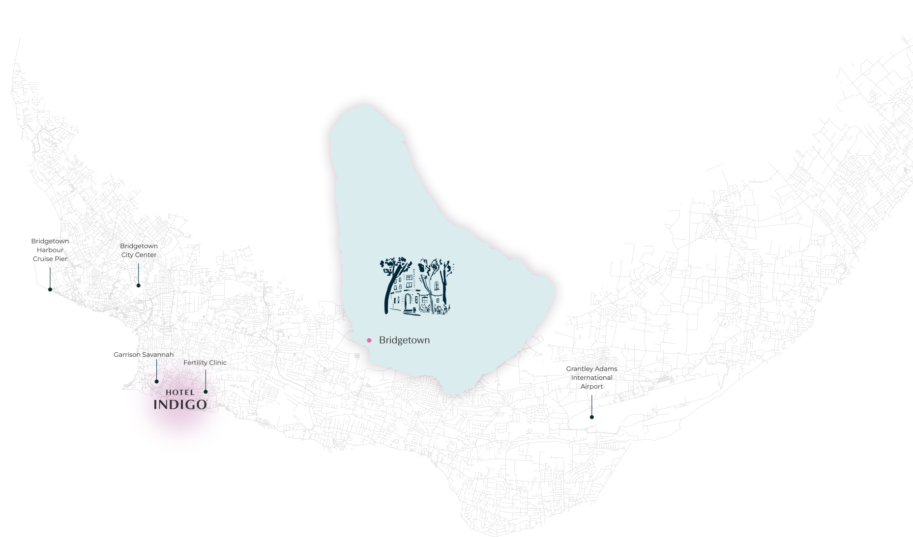 a map of the island of barbados