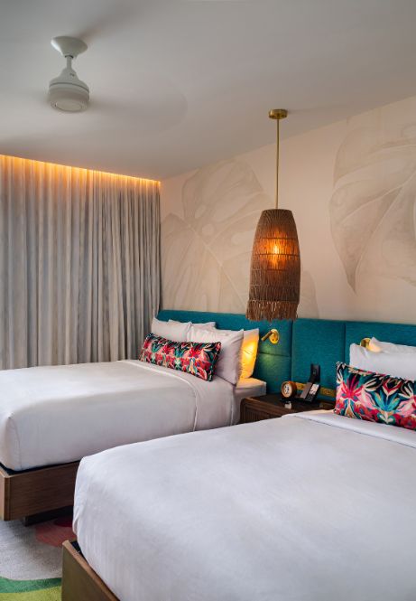 two beds in a room