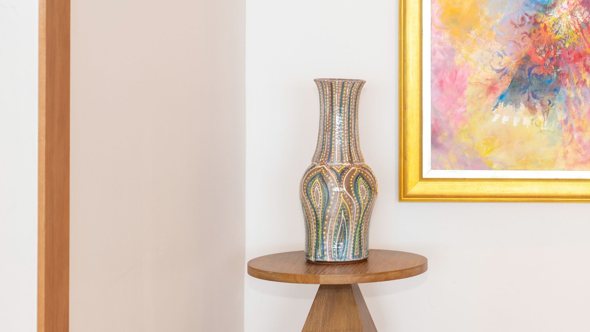 a vase on a table
