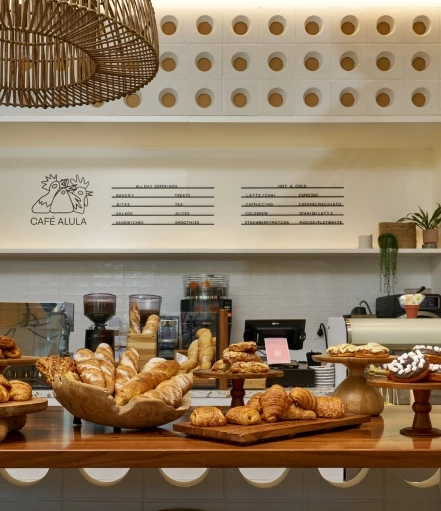 a table with food on it