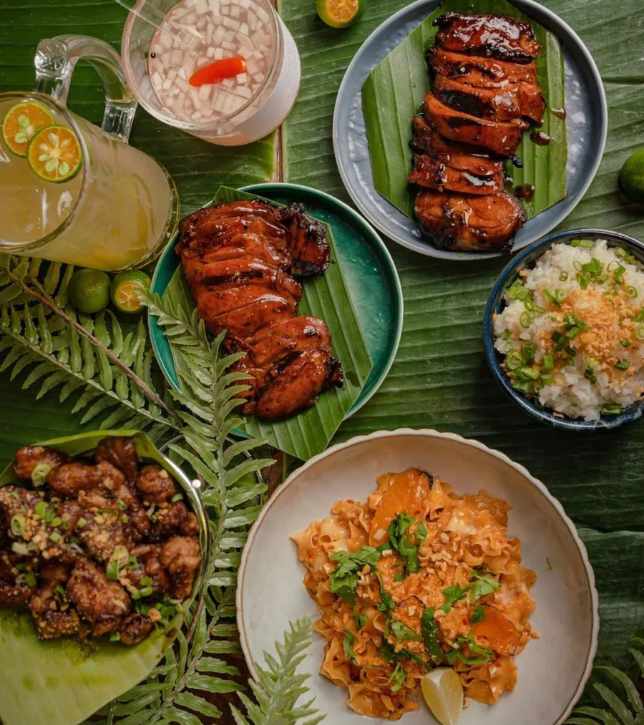 a plate of food on a table