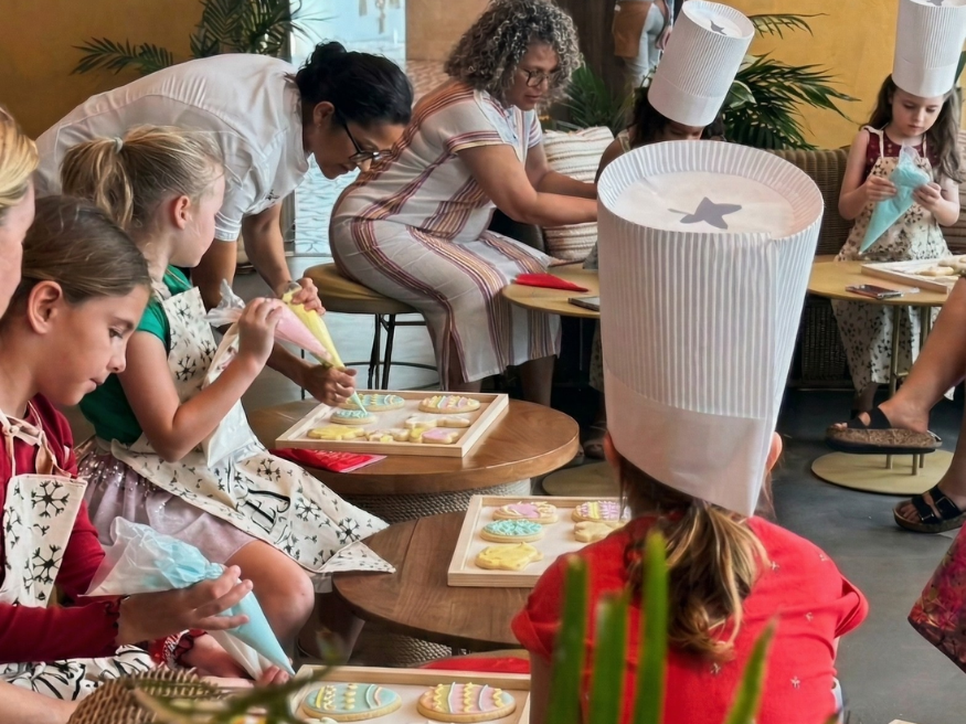 Easter cookie, cupcakes, and treats decorating