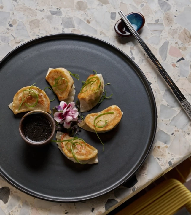 a plate of food on a table