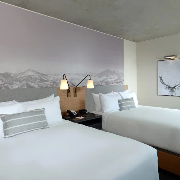 a room with two beds